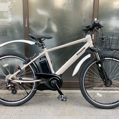 電動自転車 №3511 パナソニック ハリアー 26インチ ベージュ (ki