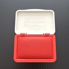 シャチハタ スタンプ台 顔料系 エコス 中形 HG-2EC 赤の画像