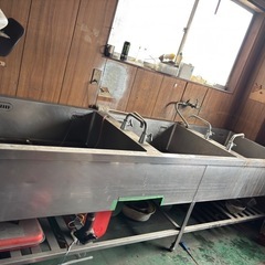 大型ステンレス 3槽 シンク 業務用の画像