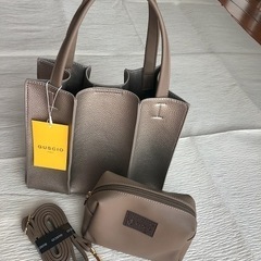新品　GUSCIO グッシオ スクエア切り替え2WAYトートバッグ
