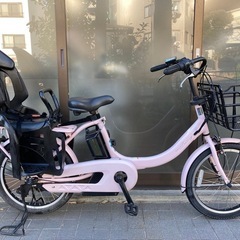 電動自転車 №3210 ヤマハ PAS Babby(バビー) 20インチ ピンク　子供乗せの画像