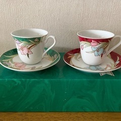 桂由美 カップ&ソーサー 2客セット