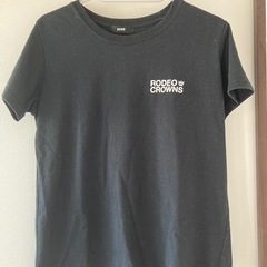ロデオクラウンズ黒Tシャツ　　sizeF