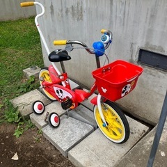 子供用　　自転車　補助輪付きの画像