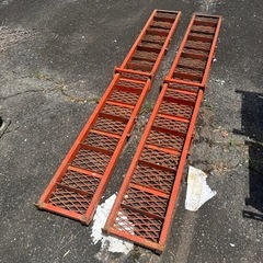 スチールブリッジ　ミチイタ　道板　歩み板　スロープ　長さ約240㎝　幅約30㎝　足場　農機具　農業機械　の画像