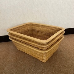 【１個1500円】ラタン製ランドリーバスケットお譲りしますします