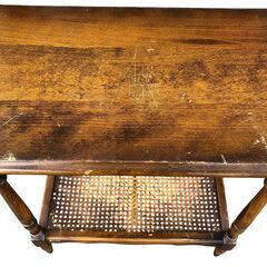25K225 ジB karimoku カリモク コロニアル サイドテーブル 花台 オールド家具 アンティーク ビンテージ 中古の画像