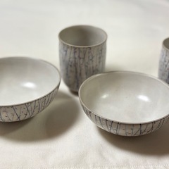 お値下げしました　
たち吉夫婦茶碗&湯呑みの画像