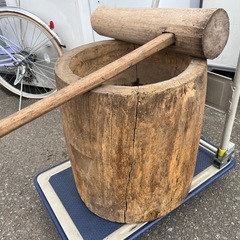 臼と杵 郷土資料館を個人的にされていた方よりお譲り頂いたお品物 昭和初期 ヴィンテージ品 中古品 ④の画像
