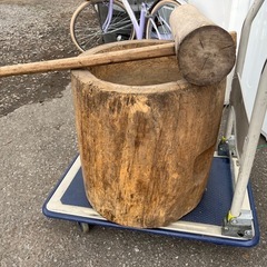 臼と杵 郷土資料館を個人的にされていた方よりお譲り頂いたお品物 昭和初期 ヴィンテージ品 中古品 ④の画像