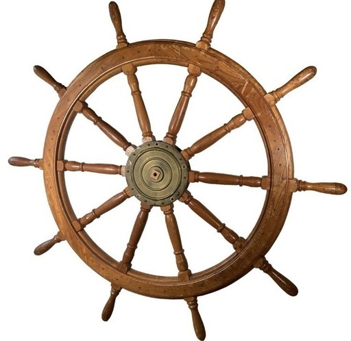 特大　直径133cm 舵輪　インテリア