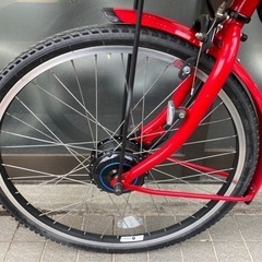 電動自転車 №4463 ブリヂストン ステップクルーズ 26インチ レッドの画像