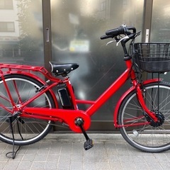 電動自転車 №4463 ブリヂストン ステップクルーズ 26インチ レッドの画像