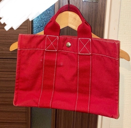 エルメス 正規品 トートバッグ 赤色 未使用に近い美品