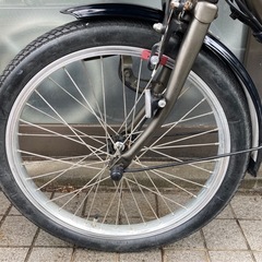 電動自転車 №3451 パナソニック ギュットミニ 20インチ グレー　子供乗せの画像