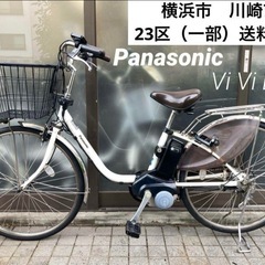 電動自転車 №3386 パナソニック ビビDX 26インチ ホワイト
