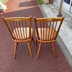 万代店　 松田家具　ダイニングチェア　ウィンザーチェア2脚
　の画像
