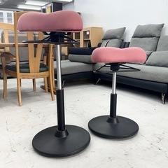 【美品‼️】定価30,910円♪ 宮武製作所 プロポーションスツール バランスチェア 2脚セット ハイ･ロー 昇降式 の画像