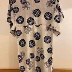 円形模様の浴衣の画像