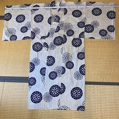 円形模様の浴衣の画像