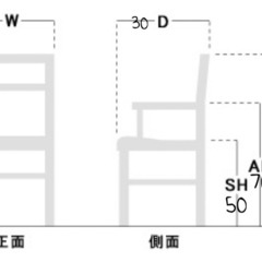 木のキッズチェアの画像