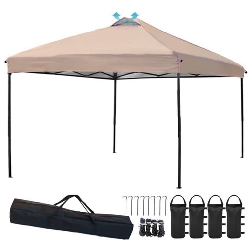 ワンタッチタープテント 3m×3m UVカット 高耐水加工