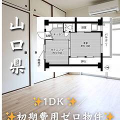 山口県下松市　初期費用ゼロ　家賃30000円　緊急連絡先のみ相談可👌