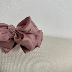 リボン バレッタ ピンク ヘアアクセサリー【新品未使用】の画像
