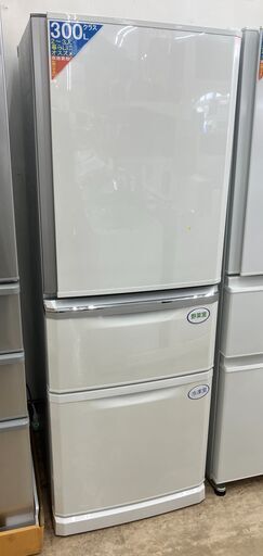 郊送料格安 335L 3ドア冷蔵庫 三菱 MR-C34C-P 2018年製 自動製氷