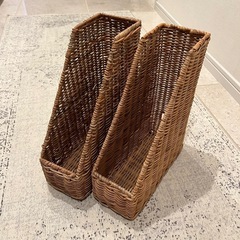 IKEA 籐 マガジンファイル (TRUMMIS トルミス)の画像
