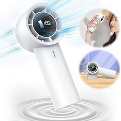 ハンディファン 【100段階風量・苦手な夏が楽になる】携帯扇風機 手持ち扇風機 卓上扇風機 5000mAh 大容量バッテリー 6枚羽根 爆風力・瞬間冷感 最大15時間動作 30dB静音 角度調整 DCモーター type-C USB充電式 小型扇風機 強風 ミニファン スタント付き 携帯便利 安全設計 旅行/キャンプ/アウトドア/通勤/花火大会などに適用　まとめ買い歓迎　卸ます　アマゾン引き上げ商品　倒産品　ネット商材　卸ます　転売　アマゾン引き上げ商品　卸し　問屋　倒産品　転売OK　ネット商材　アマゾン　の画像
