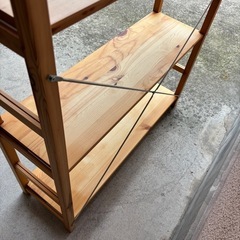 無印良品のパイン材ユニットシェルフの画像