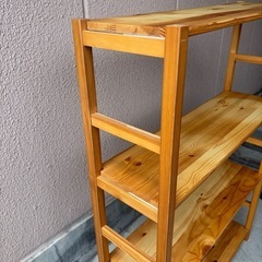 無印良品のパイン材ユニットシェルフの画像