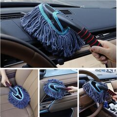 超微細繊維 除塵ブラシ 車用/家庭用/オフィス用 伸縮式 静電気防止 車 モップ 隙間クリーナー 収納袋付きの画像