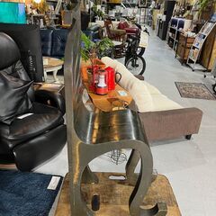 C17★オブジェ★1人掛けチェア 民芸家具 椅子 アンティーク風 W38cm H134cm モダン 小物置き アート インテリア の画像