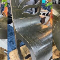 C17★オブジェ★1人掛けチェア 民芸家具 椅子 アンティーク風 W38cm H134cm モダン 小物置き アート インテリア の画像