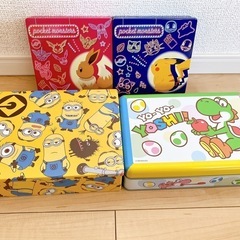 【4個セット】空き缶 空箱 スチール製 ポケモン ヨッシー ピカ...