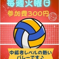 毎週火曜日　熱いバレーボールやってみませんか！