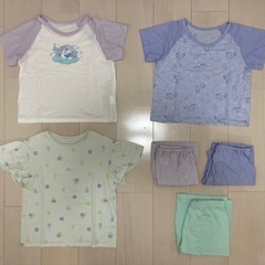 120cm女児半袖ルームウエア3着