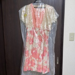 Bo Dre ワンピースドレス+ボレロ　サーモンピンクの画像
