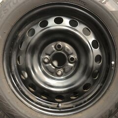 【BS BLIZZAK VRX2 175/65R15】スタッドレス【スチールホイール 15インチ 5J4HPCD100】ハブ径54mm アクア カローラアクシオ等　(KTI363)クレジットカード QRコード決済可能の画像