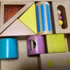 木製のおもちゃ（決まりました）の画像