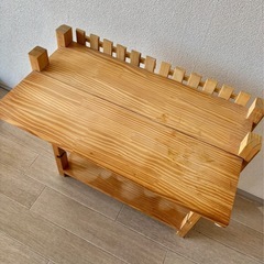ご予約●木製　テーブル下収納にも　4段シェルフの画像