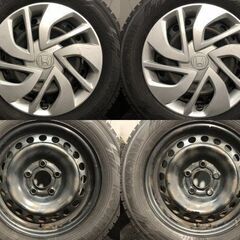 【YOKOHAMA iG60 185/65R15】スタッドレス【ホンダ フリード 純正スチールホイール 15インチ 5.5J5HPCD114.3+50】バリ溝　(KTJ499)クレジットカード QRコード決済可能の画像