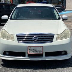 【自社ローン対応】★保証人なし★全国対応★フーガ　250GTｽﾀｲﾘｯｼｭｼﾙﾊﾞｰﾚｻﾞｰ★BOSEサラウンド★ﾎﾜｲﾄﾊﾟｰﾙ★純正DVDナビ★Bカメラ★ETC★車検2年付きの画像