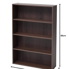 山善(YAMAZEN) 文庫本収納ラック 本棚 ウォルナット 幅60×奥行17×高さ89cm CMCR-9060(WL)の画像