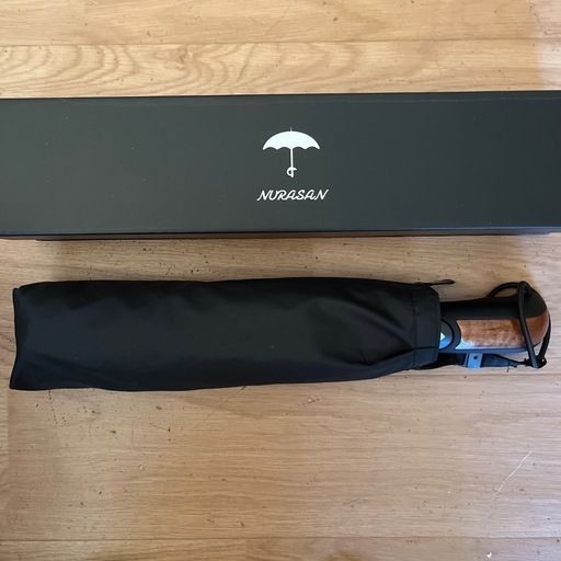 NURASAN 折りたたみ傘 ブラック 専用ケース付き NURASAN 折りたたみ傘 ブラック 専用ケース付き