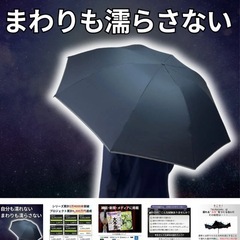 NURASAN 折りたたみ傘 ブラック 専用ケース付きの画像
