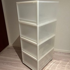 収納ケース4段（クリア）