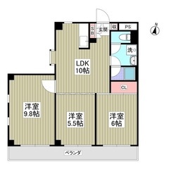🌈3LDK広々マンション😊🌈 フリーレント1ヶ月・敷金＆礼金ゼロ...